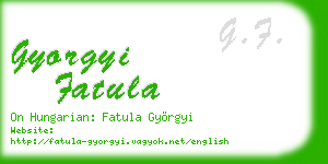 gyorgyi fatula business card